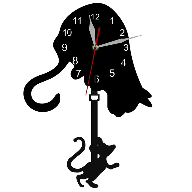 Sieninis Laikrodis „Dėmesingas Katinas”