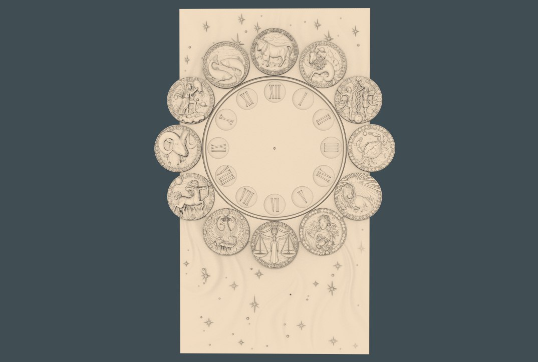 Sieninis Laikrodis „Zodiako Naktis”